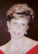 pastel portrait of Princess Diana by purely pastels artist tracey rood